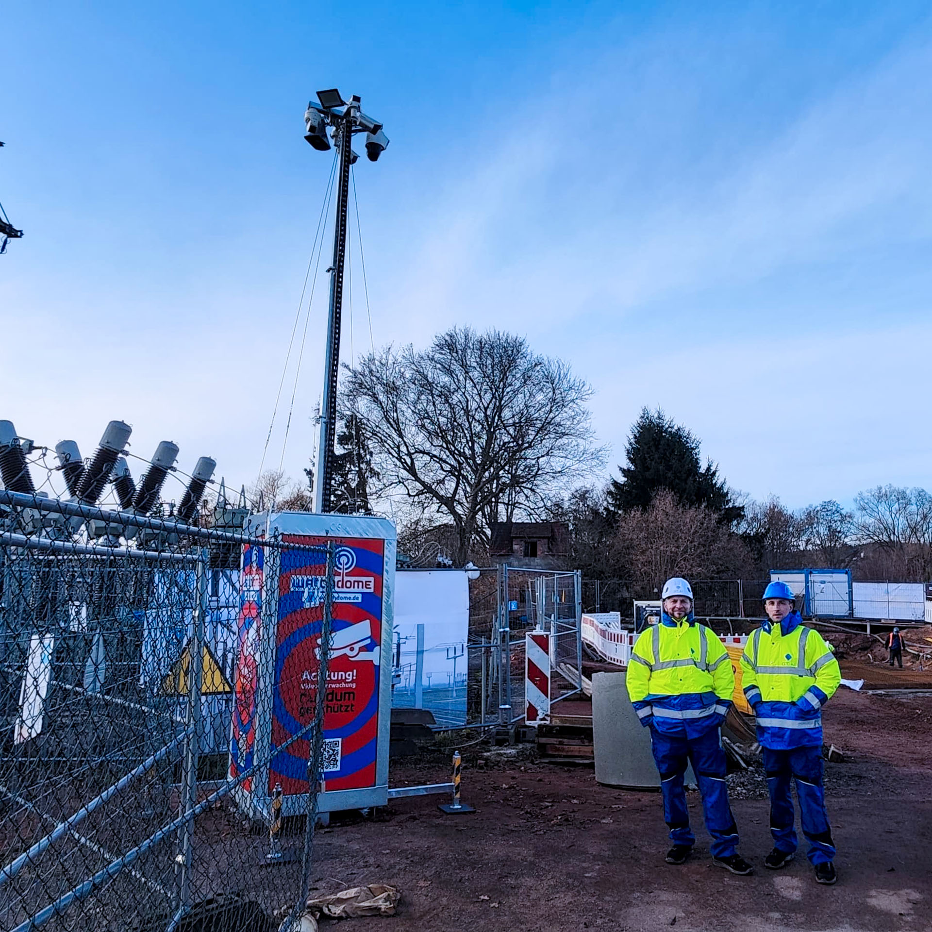 WatchDOME Videoturm am Umspannwerk – KRITIS-Absicherung